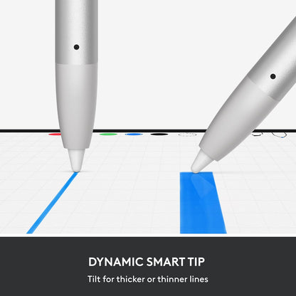 Logitech Crayon Digital Pencil for iPad (iPads with USB-C Ports) Featuring Apple Pencil Technology, No Lag Pixel-Precision, and Dynamic Smart Tip with Fast USB-C Charge - Silver - PuriLite