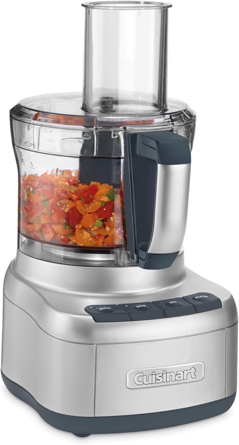Cuisinart Elemental 8-Cup (2L) Food Processor with Attachments, 350W, Silver (FP-8SVEC) - PuriLite