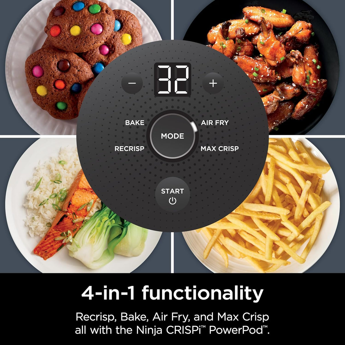 Ninja Crispi Air Fryer, Microwave, Freezer & Dishwasher Safe, Non Toxic Glass Portable Cooking System, 4 QT & 6 Cup Glass Containers with Storage Lids, Easy Meals, Air Fry, Bake, & More Grey, FN101CGY - PuriLite