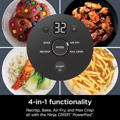 Ninja Crispi Air Fryer, Microwave, Freezer & Dishwasher Safe, Non Toxic Glass Portable Cooking System, 4 QT & 6 Cup Glass Containers with Storage Lids, Easy Meals, Air Fry, Bake, & More Grey, FN101CGY - PuriLite