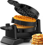 FOHERE Waffle Maker, 8-Slice Belgian Waffle Maker, 180° Rotating Waffle Iron with Double Waffle Plates, Nonstick Plates and Removable Drip Tray, Cool Touch Handle (Large) - PuriLite