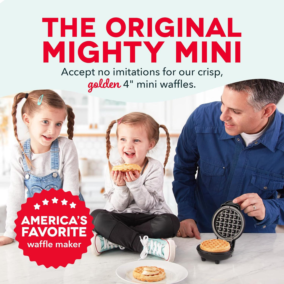 Dash Mini Maker: The Mini Waffle Maker Machine for Individual Waffles, Paninis, Hash browns, & other on the go Breakfast, Lunch, or Snacks - Black - PuriLite