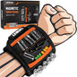 Magnetic Wristband Tool Organizer for Men, Adjustable Tool Holding Bracelet with Strong Magnets, Hands-Free Screw and Nail Holder for Home Improvement and DIY Projects - PuriLite