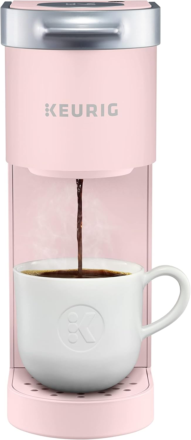 Keurig K-Mini Single Serve K-Cup Pod Coffee Maker, Featuring An Ultra-sleek Design, Dusty Rose - PuriLite