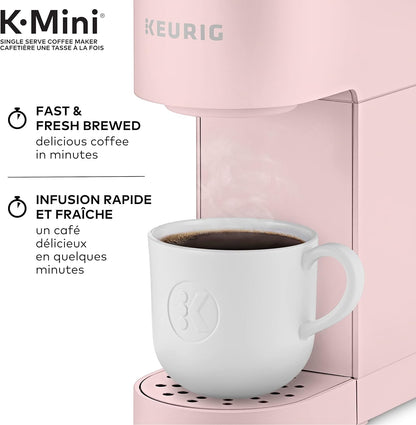 Keurig K-Mini Single Serve K-Cup Pod Coffee Maker, Featuring An Ultra-sleek Design, Dusty Rose - PuriLite