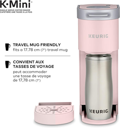 Keurig K-Mini Single Serve K-Cup Pod Coffee Maker, Featuring An Ultra-sleek Design, Dusty Rose - PuriLite