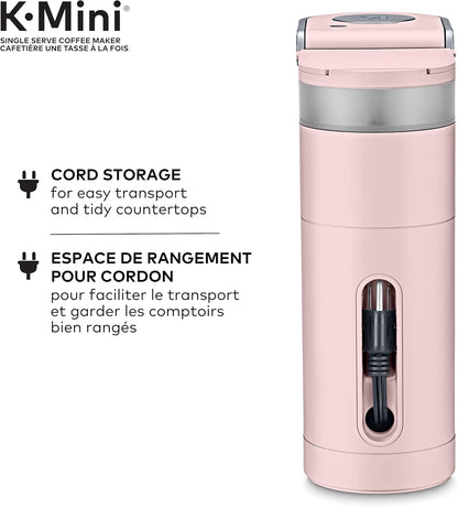 Keurig K-Mini Single Serve K-Cup Pod Coffee Maker, Featuring An Ultra-sleek Design, Dusty Rose - PuriLite