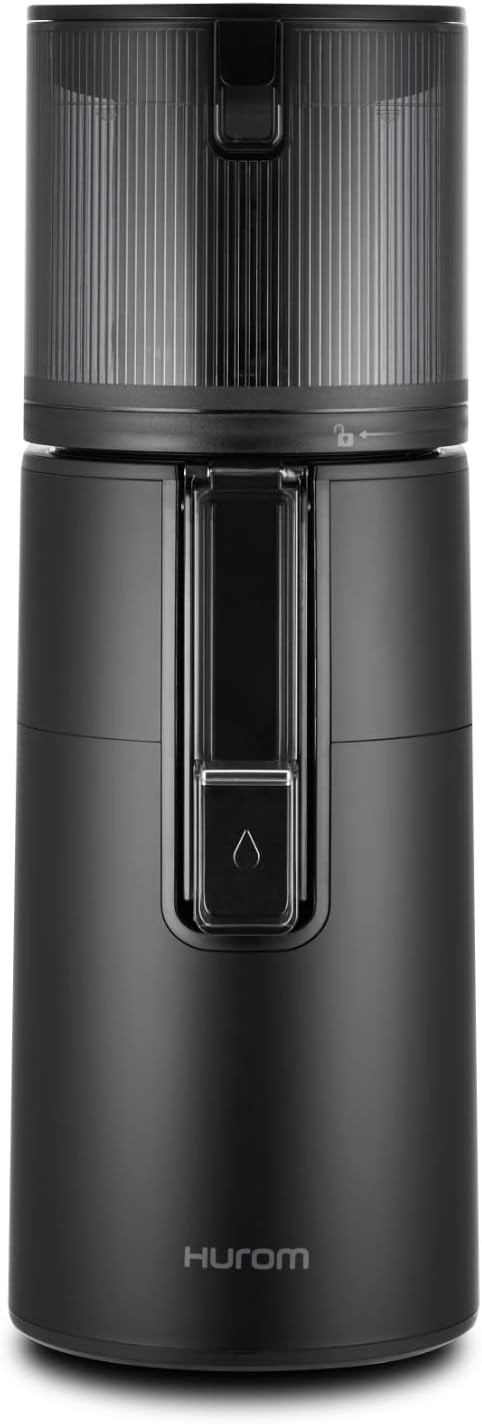 Hurom H400 Easy Clean Slow Juicer, Matte Black | Hands Free | Hopper Fits Whole Produce | Quiet Motor | Scrub Free Cleaning | BPA Free | Easy Assembly | Healthy Living | Cold Press Masticating Juicer - PuriLite