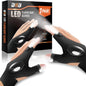 LED Flashlight Gloves for Hands-Free Lighting, Fingerless Work Gloves with Built-In Lights, Adjustable Utility Gloves for Camping, Repairs, and Low-Light Tasks - PuriLite