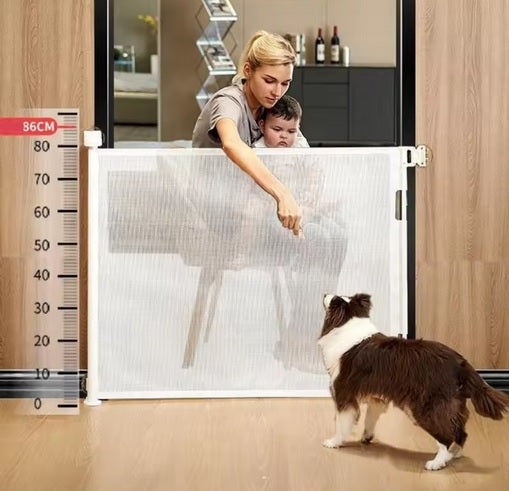 Purilite Select Retractable Baby Gate – Adjustable Safety Gate for Stairs & Doorways, Space-Saving Indoor Child Safety Barrier - PuriLite
