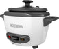 BLACK+DECKER 3-Cup Rice Cooker, 1.5-cup Uncooked Rice, 3 Cups Cooked, Steaming Basket, Removable Non-Stick Bowl, One Touch - PuriLite
