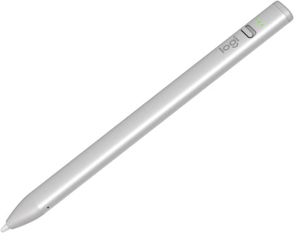 Logitech Crayon Digital Pencil for iPad (iPads with USB-C Ports) Featuring Apple Pencil Technology, No Lag Pixel-Precision, and Dynamic Smart Tip with Fast USB-C Charge - Silver - PuriLite