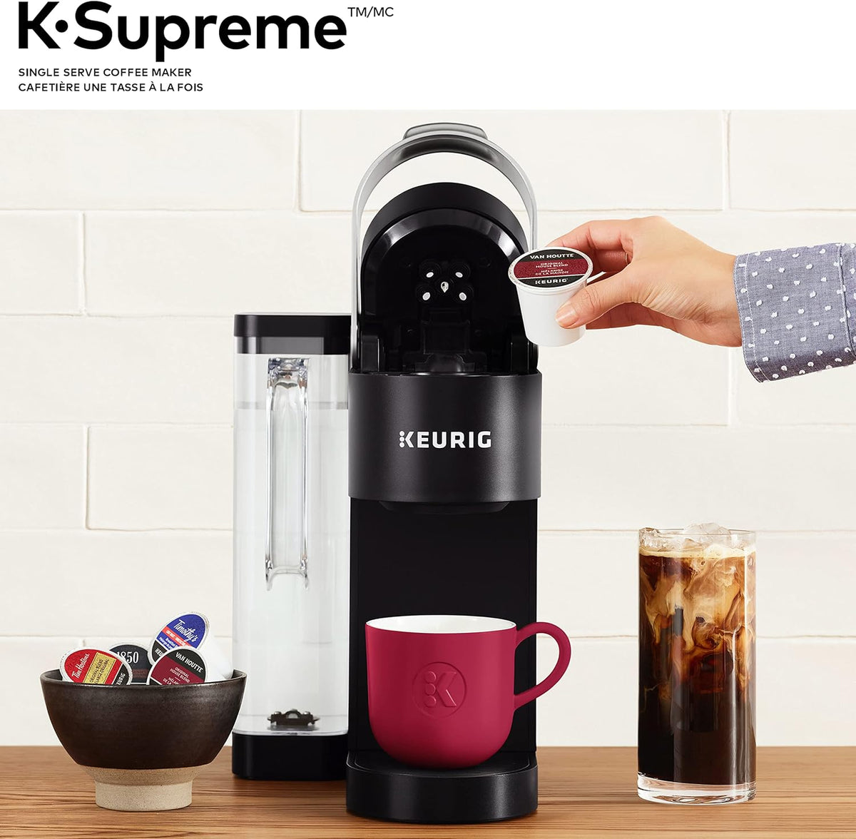 Keurig K-Supreme Single Serve K-Cup Pod Coffee Maker, With MultiStream Technology, Black - PuriLite