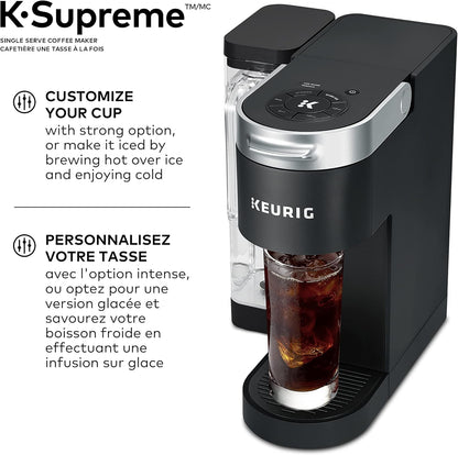 Keurig K-Supreme Single Serve K-Cup Pod Coffee Maker, With MultiStream Technology, Black - PuriLite