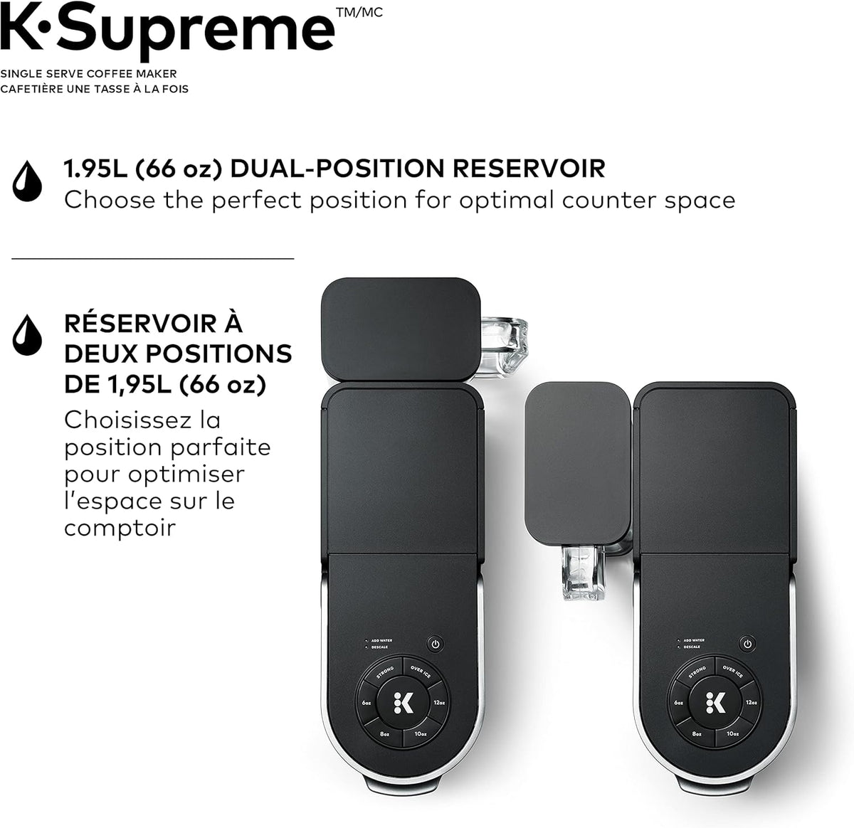 Keurig K-Supreme Single Serve K-Cup Pod Coffee Maker, With MultiStream Technology, Black - PuriLite