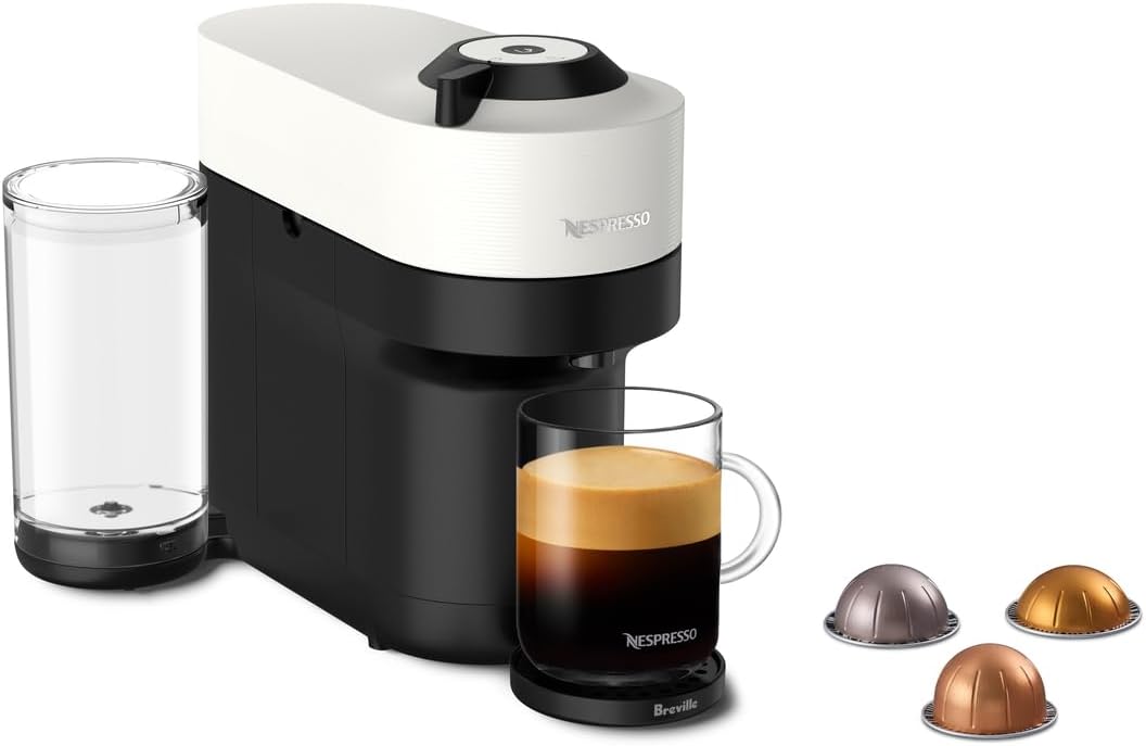 Nespresso Vertuo Pop+ Coffee and Espresso Machine by Breville - Coconut White - PuriLite