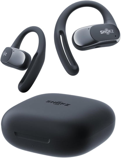 SHOKZ OpenFit Air - Open-Ear Headphones, True Wireless Earbuds, Water Resistant, Comfortable, Secure Earhooks for Daily Use, Built-in Smart Microphone, Shokz App-Black - PuriLite