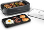 Techwood Indoor Grill Smokeless Grill, 1500W Indoor Korean BBQ Electric Tabletop Grill with Tempered Glass Lid, Removable Grill and Griddle Plates with Drip Tray, Gray - PuriLite