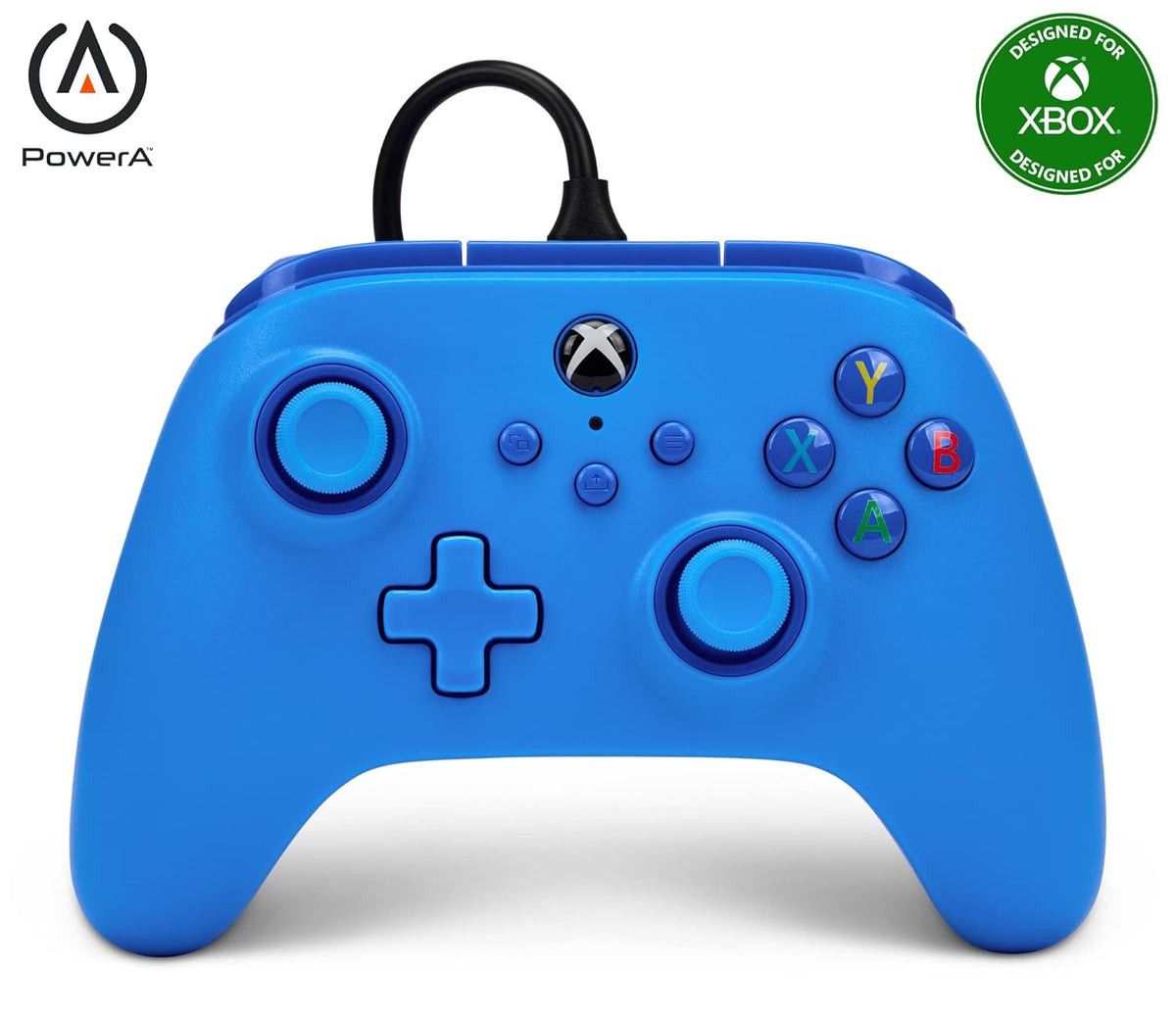 PowerA Wired Controller for Xbox Series X|S - Blue, gamepad, video game/gaming controller, works with Xbox One, Officially Licensed - PuriLite
