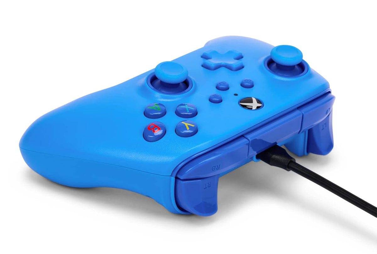 PowerA Wired Controller for Xbox Series X|S - Blue, gamepad, video game/gaming controller, works with Xbox One, Officially Licensed - PuriLite