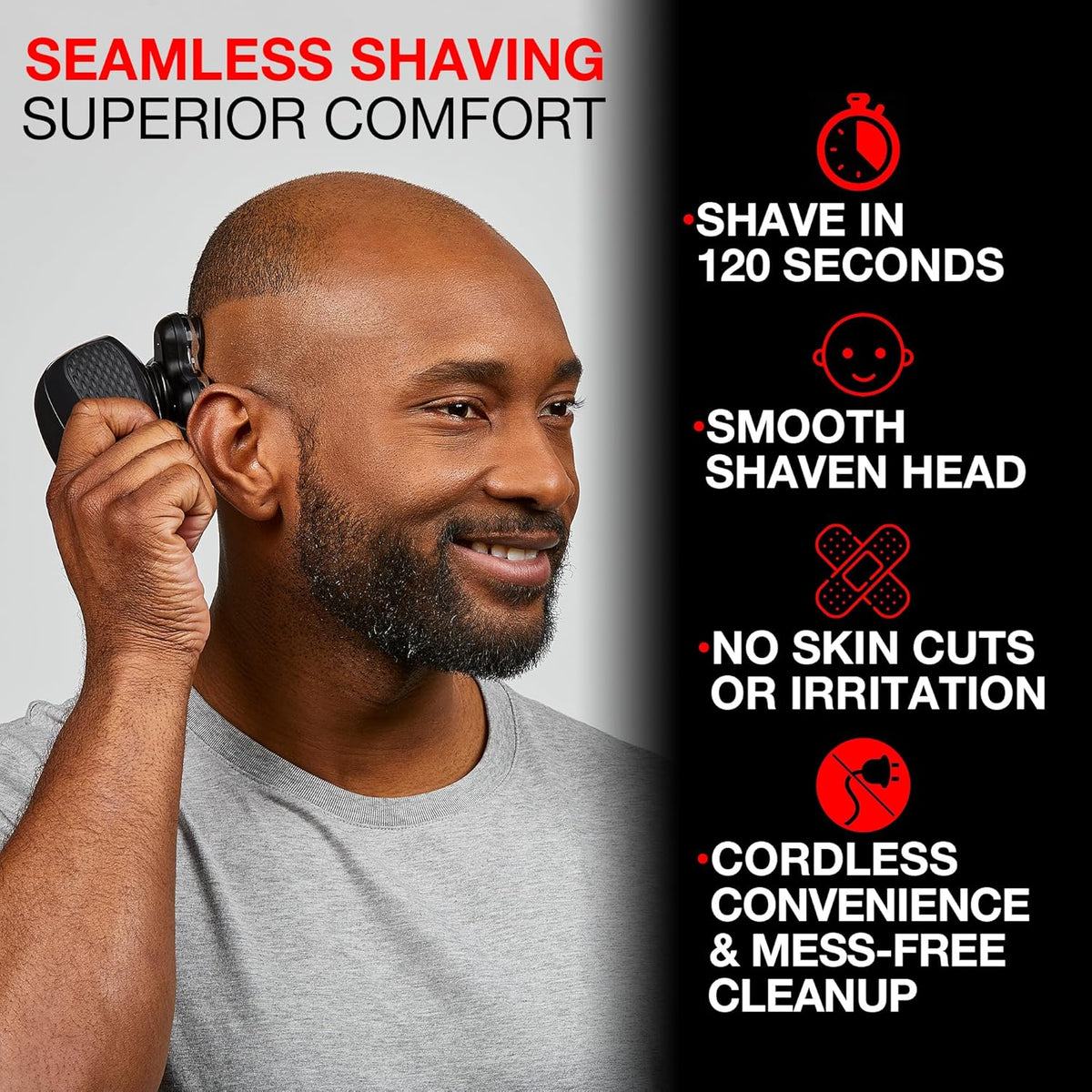 Remington Balder Pro rotary Head Shaver, 1 Count , Black - PuriLite