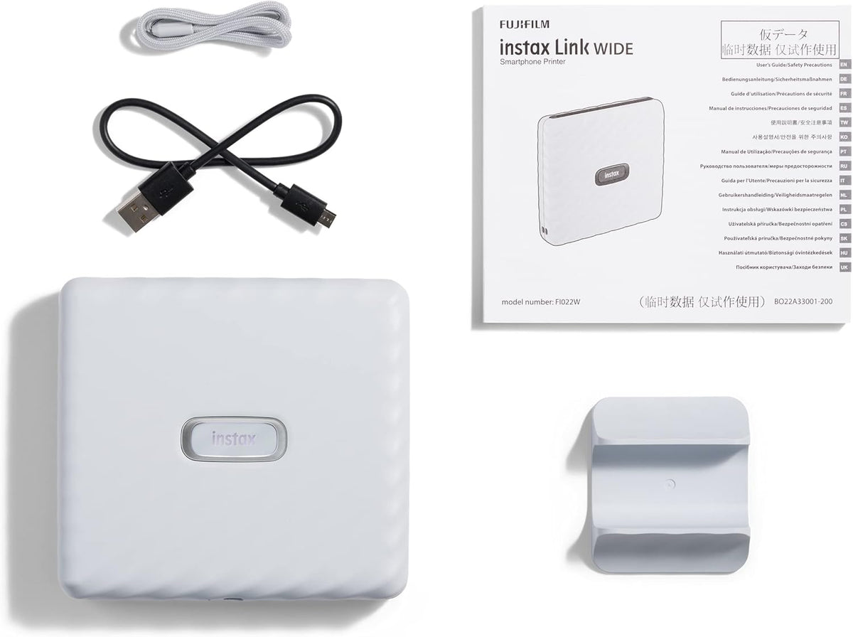 Fujifilm Instax Wide Link Smartphone Printer in Ash White | 16719550 - PuriLite