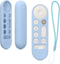 kwmobile Case Compatible with Google TV Streamer 4K Case - Soft Silicone Cover for Remote Control - Light Blue - PuriLite