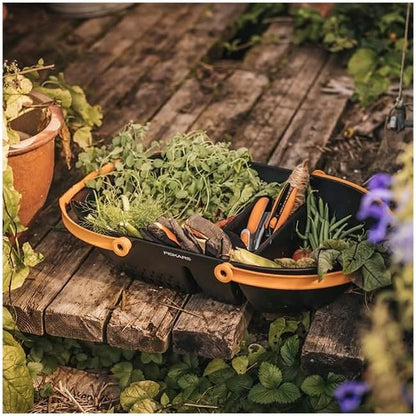 Fiskars Harvest Basket, Container for Gardening and Harvesting, Garden Tool with Ergonomic Handles and Collander - PuriLite