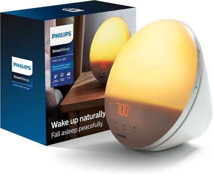 Philips Wake-Up Light Coloured Sunrise Simulation, White - PuriLite