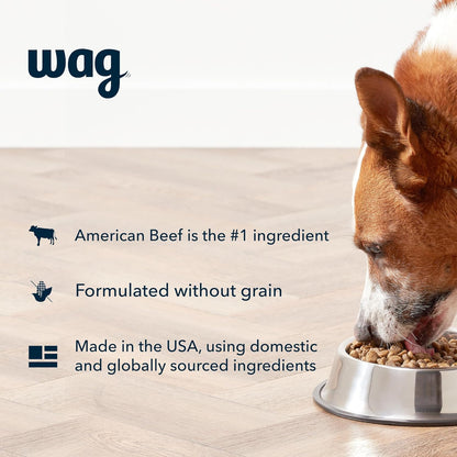 Amazon Brand - Wag Dry Dog Food Beef & Sweet Potato, Grain Free 24 lb Bag - PuriLite