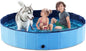 Jasonwell Foldable Dog Pet Bath Pool Collapsible Dog Pet Pool Bathing Tub Kiddie Pool Doggie Wading Pool for Puppy Small Medium Large Dogs Cats and Kids 63" Blue - PuriLite
