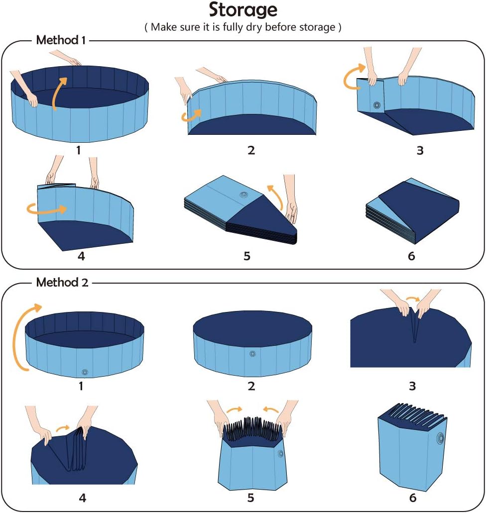 Jasonwell Foldable Dog Pet Bath Pool Collapsible Dog Pet Pool Bathing Tub Kiddie Pool Doggie Wading Pool for Puppy Small Medium Large Dogs Cats and Kids 63" Blue - PuriLite