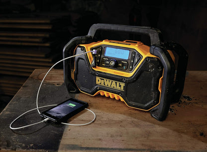 DEWALT 12V/20V MAX* Portable Radio, Bluetooth, Cordless, Jobsite, Tool Only (DCR028B) - PuriLite