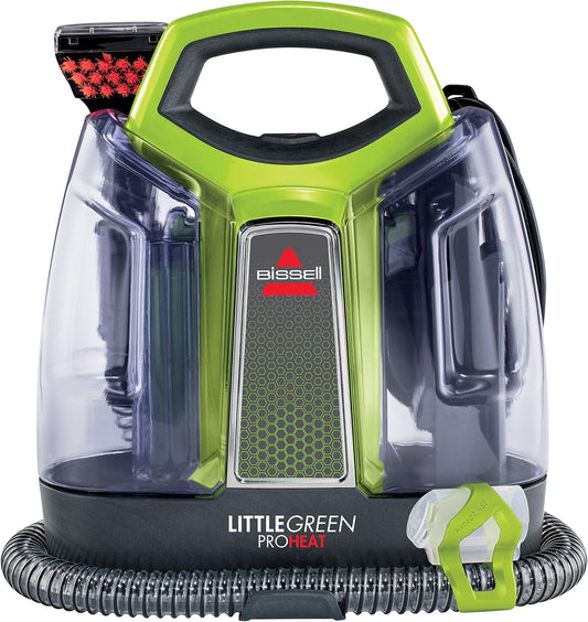 BISSELL Little Green Proheat Portable Deep Cleaner/Spot Cleaner and Car/Auto Detailers with Self-Cleaning HydroRinse Tool for Carpet and Upholstery, 2513E - PuriLite