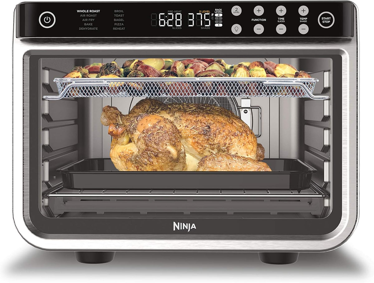 Ninja DT201C, Foodi 10-in-1 XL Pro Air Fry Oven, Stainless steel, 1800W (Canadian version) - PuriLite