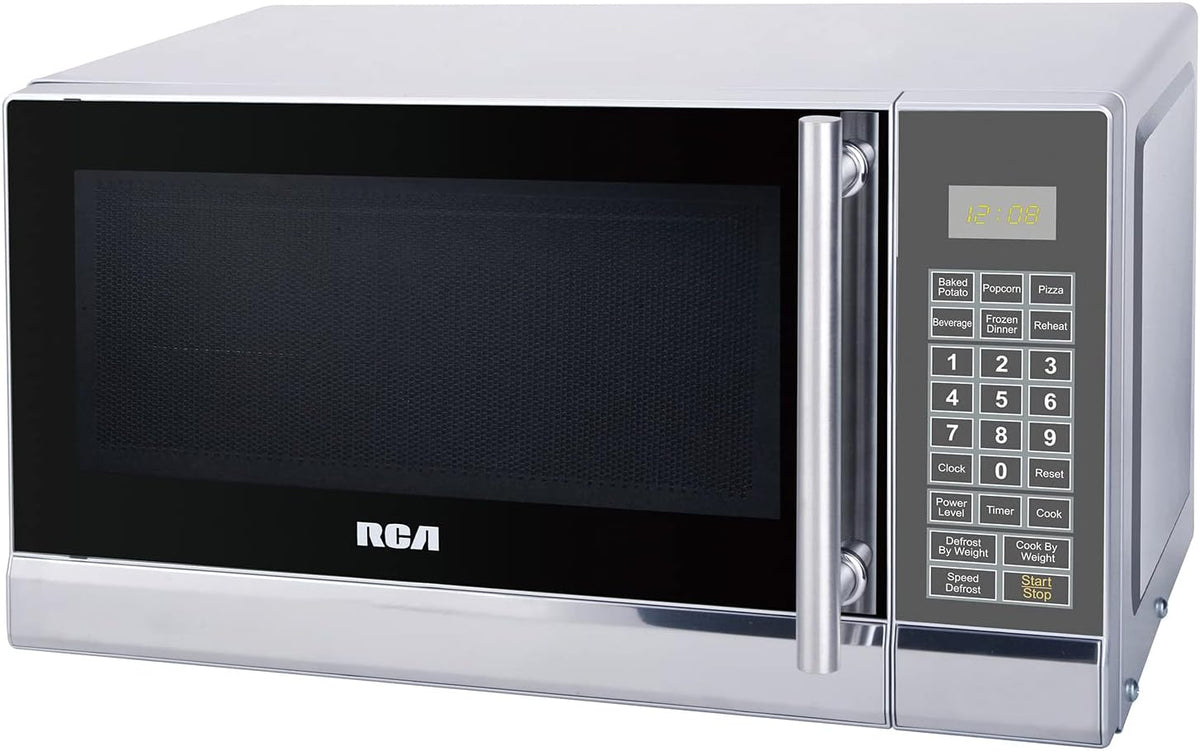 RCA 0.7 Cubic Foot Microwave, Stainless Steel Design - PuriLite