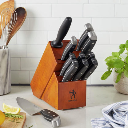 HENCKELS Statement 12 Piece Kitchen Knife Block Set - Professional Cutlery Set, Kitchen Knives Black for Chopping, Slicing, Dicing & Cutting - PuriLite