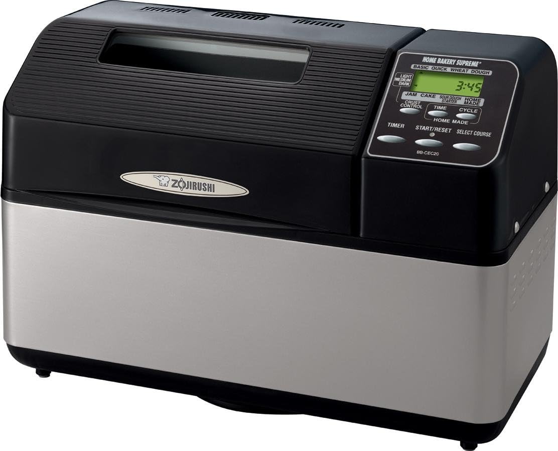 Zojirushi BB-CEC20BA Home Bakery Supreme, Black/Stainless - PuriLite
