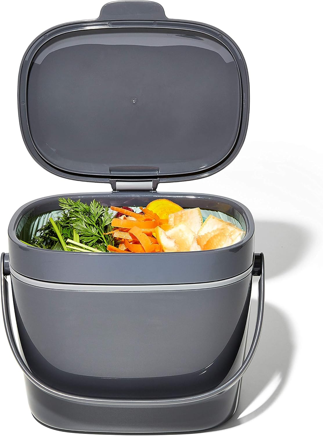 NEW OXO Good Grips Easy-Clean Compost Bin - 1.75 GAL/6.62 L | Charcoal - PuriLite