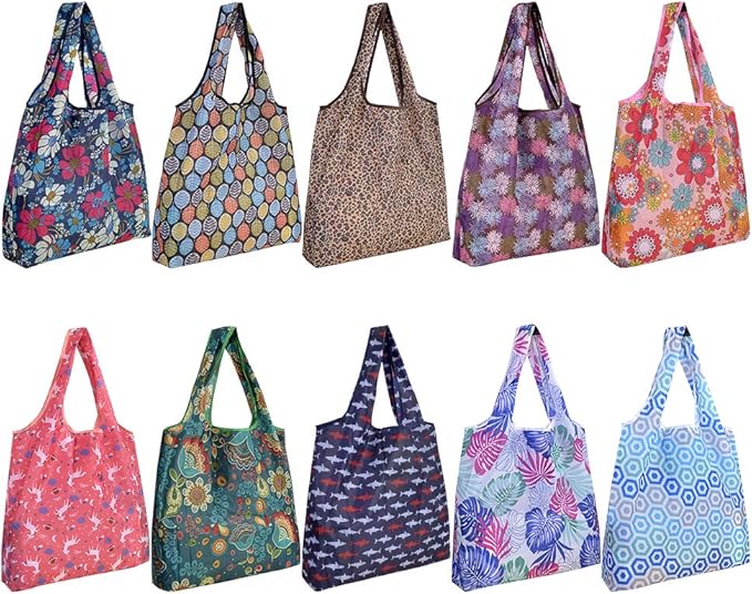 10 Pack Reusable Grocery Shopping Bags - PuriLite