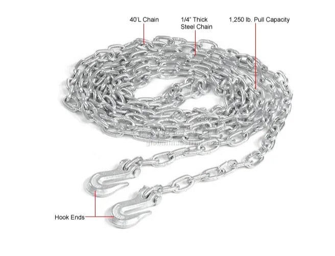 Global Industrial™ Optional 40 Foot Chain for Pallet Grabber & Skid Puller - PuriLite