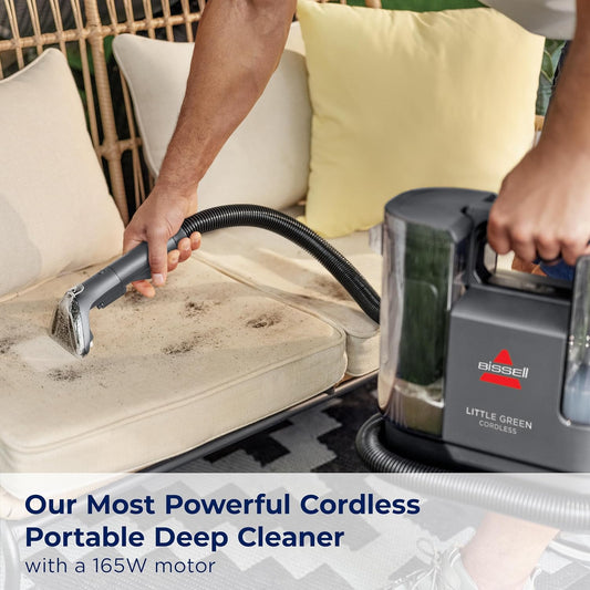 BISSELL® Little Green® Cordless Multi-Purpose Portable Deep Carpet and Upholstery Cleaner, Car and Auto Detailer with 25V Lithium-Ion Battery, 3682B - PuriLite