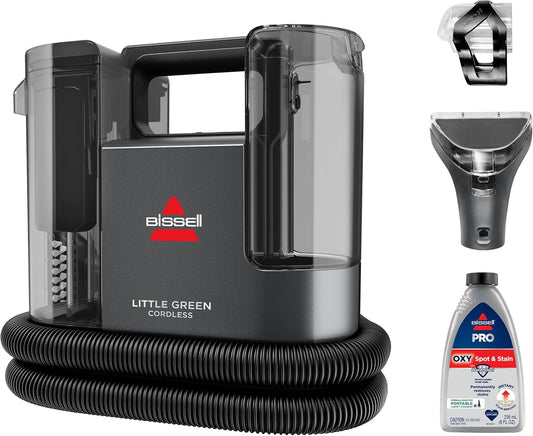 BISSELL® Little Green® Cordless Multi-Purpose Portable Deep Carpet and Upholstery Cleaner, Car and Auto Detailer with 25V Lithium-Ion Battery, 3682B - PuriLite