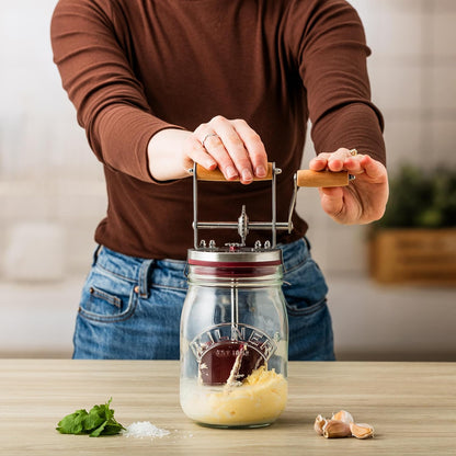 Kilner KLN21758 Butter Churner 800ml, 800ml, Clear (25.348) - PuriLite