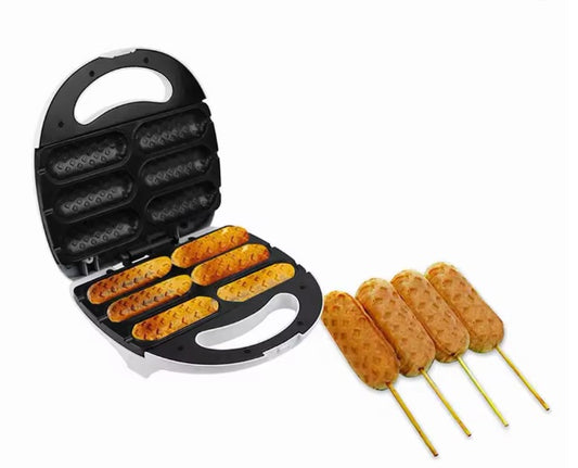 Purilite Select 750W Non-Stick Mini Corn Dog Maker – Electric Corn Dog Machine Makes 6 Corn Dogs at Once, Quick Heating Snack Maker for Home Kitchen and Parties, 220–240V - PuriLite