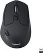 Logitech M720 Triathlon Multi-Device Wireless Mouse, Bluetooth, USB Unifying Receiver, 1000 DPI, 6 Programmable Buttons, 2-Year Battery, Compatible with Laptop, PC, Mac, iPadOS - Black - PuriLite