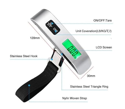 Purilite Select Portable Digital Hanging Luggage Scale - PuriLite