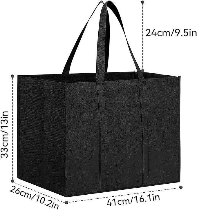 REGODI 12 Pack Reusable Grocery Bags, Eco-Friendly Foldable Shopping Bags with Long Handle - Heavy Duty Durable Produce Bags for Groceries - PuriLite