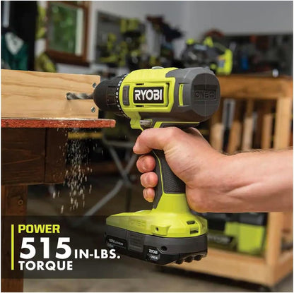 RYOBI ONE+ 18V Cordless 1/2 in. Drill/Driver (Tool Only) PCL206B Black Green - PuriLite
