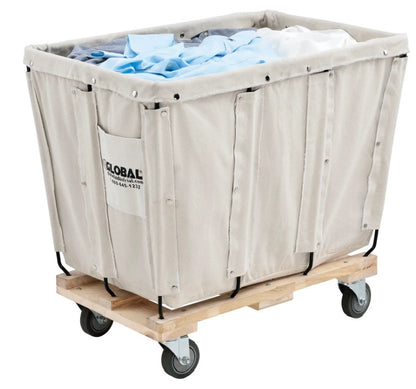 Global Industrial™ KD, 8 Bushel, Canvas Basket Bulk Truck - PuriLite